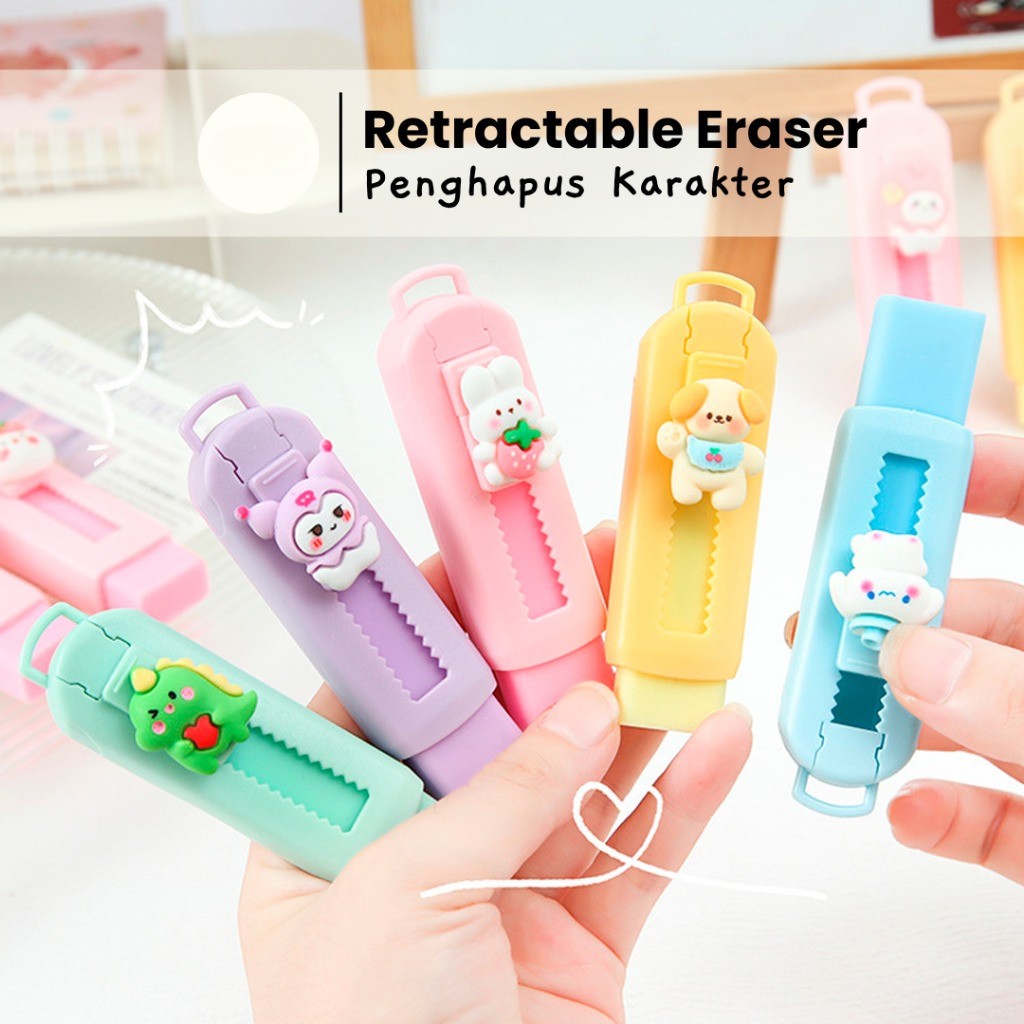 ยางลบเครื่องกล Stick Push Pull Eraser ยางลบช่าง Macaroon Pastel Eraser