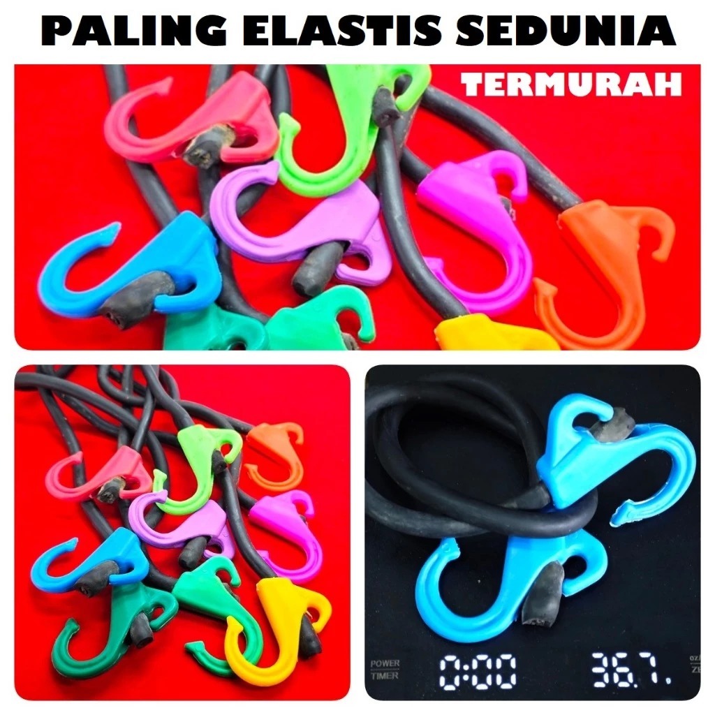 (MR EAST) ELASTIC HOSE LUGGAGE STRAP STRETCH UP TO 5X แรงที่สุดในโลก 50 ซม. 40 ซม. 40 50 ซม. รถยนต์ม
