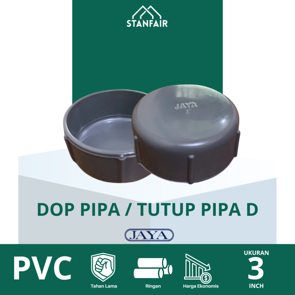 Jaya Dop D 3" / Cap 3 นิ้ว Jaya / Dop 3" / Pvc Pipe Cap 3 นิ้ว Jaya