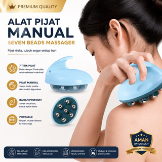 Alat Pijat Badan Seven Beads Roll Pijat Leher, Punggung & Tubuh, Anti Pegal Alat Terapi Mini Roller / Alat Pijat Massage Punggung