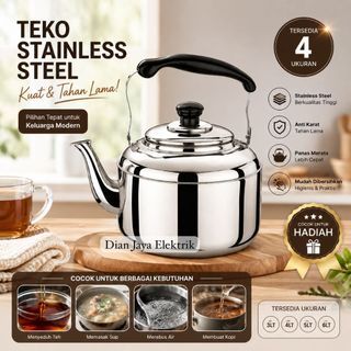 TEKO MASAK AIR PANAS STAINLESS TEKO CERET 3L 4L