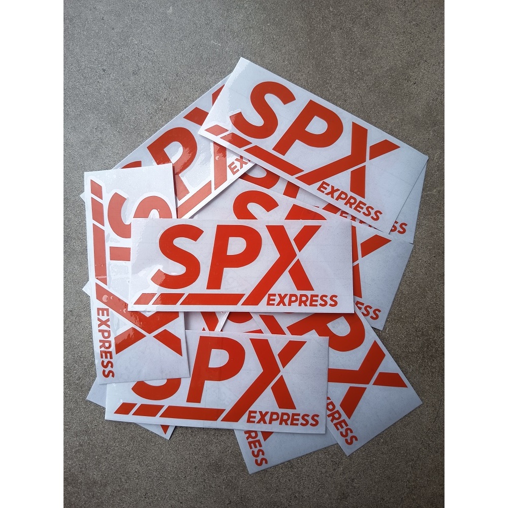 สติ๊กเกอร์ Shopee Express SPX Express สติ๊กเกอร์ Poromsi สติ๊กเกอร์ติดหมวกกันน็อคมอเตอร์ไซค์รถยนต์