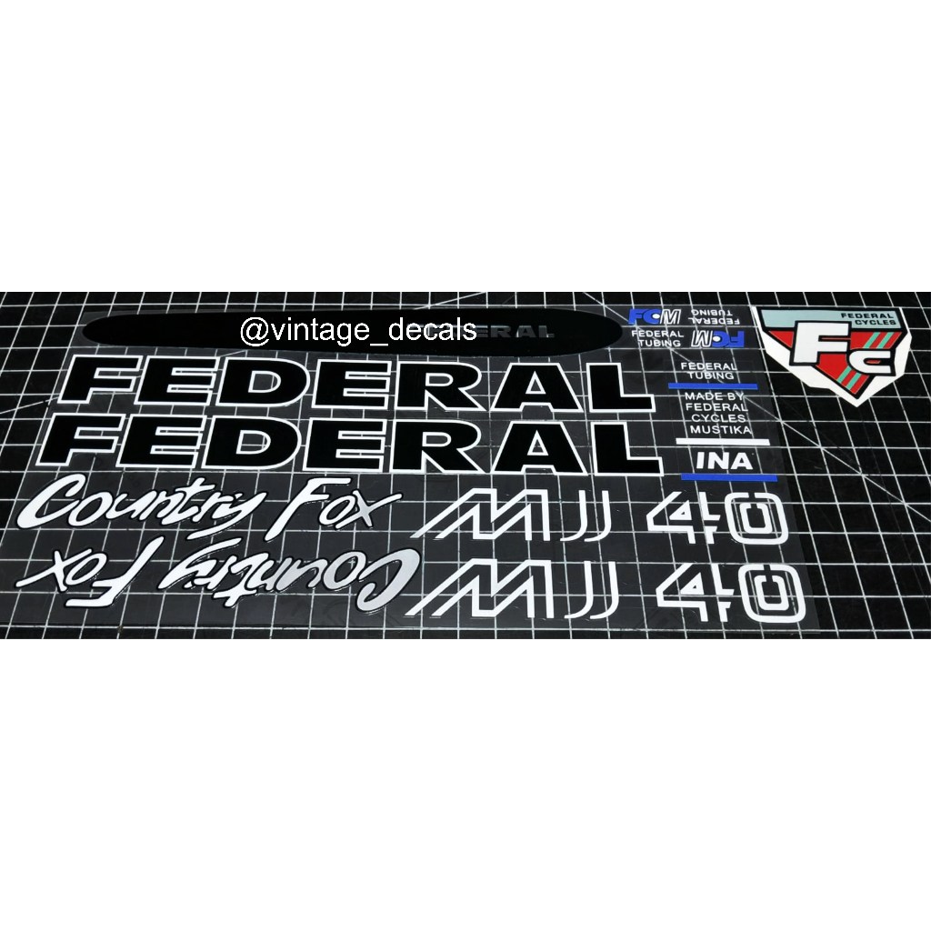 FEDERAL COUNTRY FOX MJ40 20" สติ๊กเกอร์ติดจักรยานล้อ