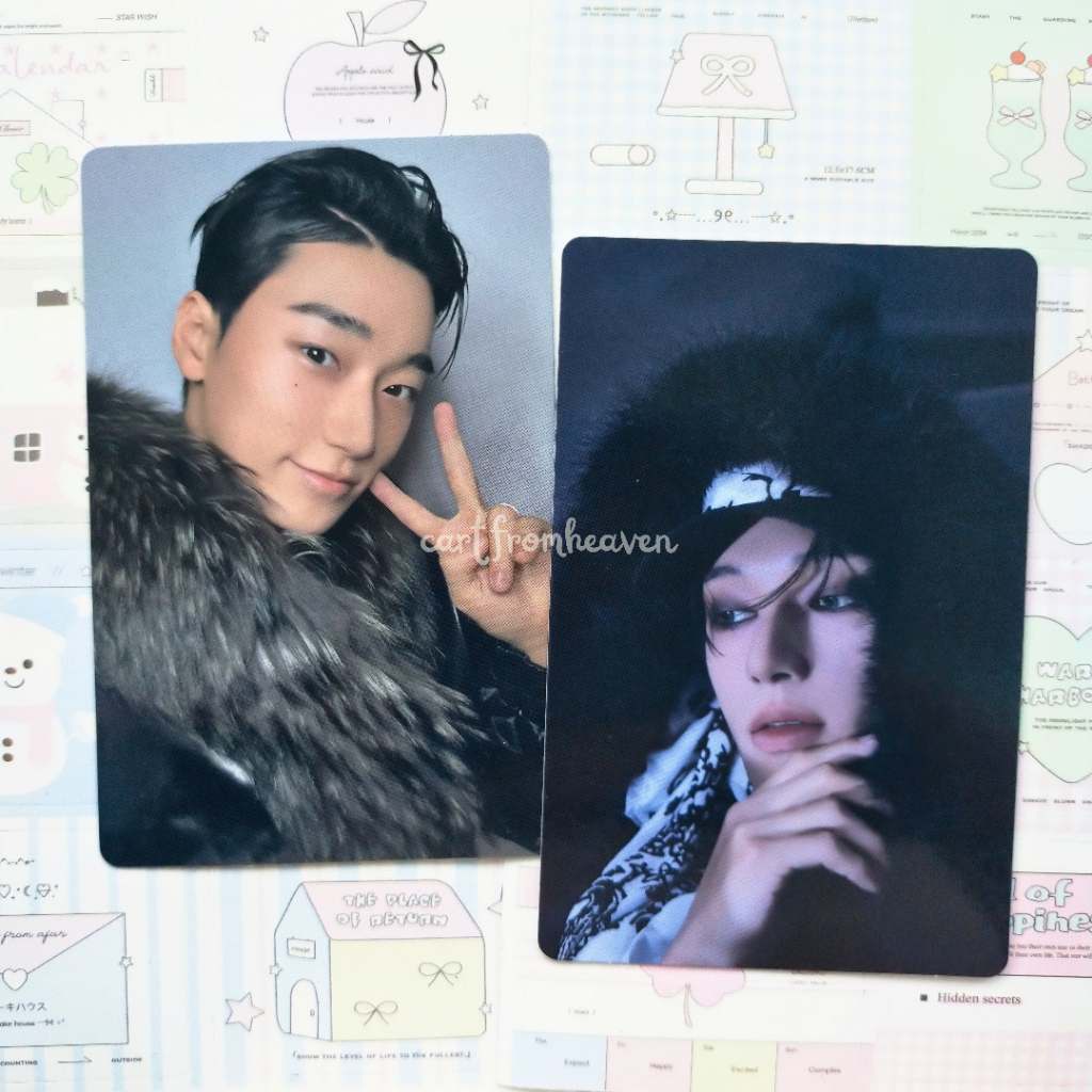 ATEEZ การ์ดรูปถ่ายอย่างเป็นทางการ Golden Hour Part 4 GH4 San Wooyoung Selca Image Card Pochacco PC R