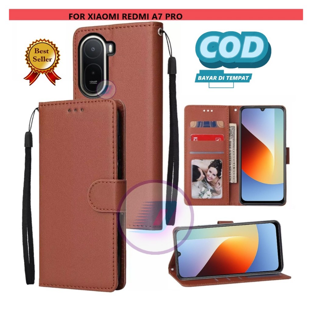 FLIP CASE XIAOMI REDMI A7 PRO LEATHER FLIP CASE PREMIUM-FLIP WALLET LEATHER/WALLET CASE
