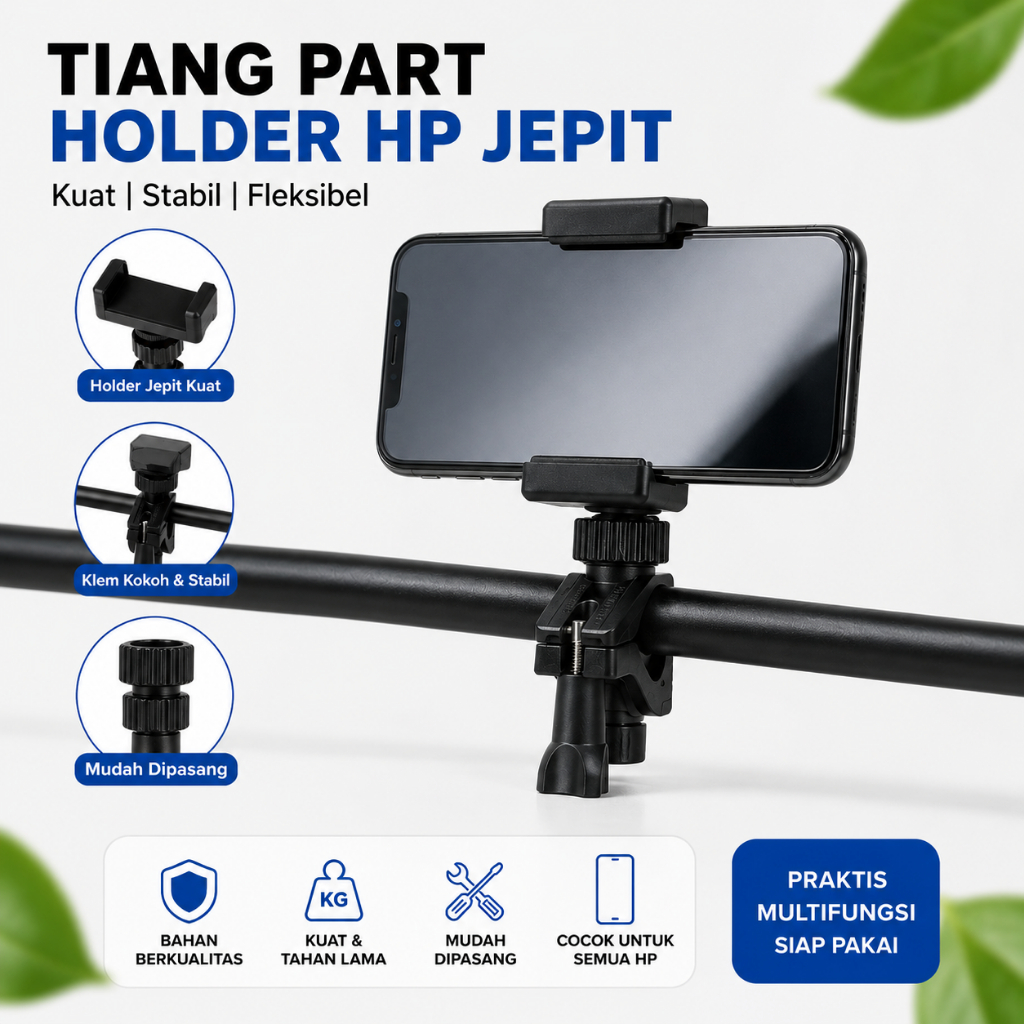 3In1 ที่วางโทรศัพท์มือถือที่วางโทรศัพท์ / 2 HP UC 202 Clamp / 3 HP UC3 Clamp / Clamp + HP Holder UC 