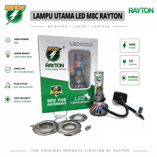 ORIGINAL LAMPU UTAMA H6 M8C M9 RTD 35 WATT UNIVERSAL BILED RAYTON M8C 35 WATT LAMPU DEPAN H4 H7 H6 LAMPU MOTOR MOBIL RHD CUT OFF