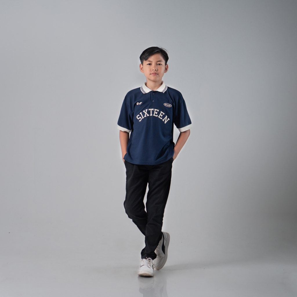 Sixteen Vintage Short Rugby Polo Shirt for Teenage Boys CVC Pique 24s Kids Rugby Shirt