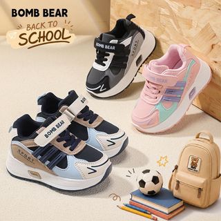 Bomb Bear Sepatu Sneakers Anak Laki Laki Back to School TK SD Hitam Sporty Ringan Nyaman YNTAMY808