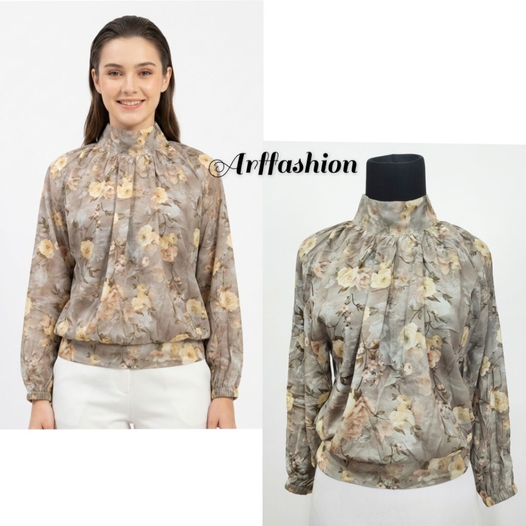 เสื้อเบลาส์ Layla top | เสื้อผู้หญิงผ้าเรยอน | เสื้อทํางาน by Arffashion