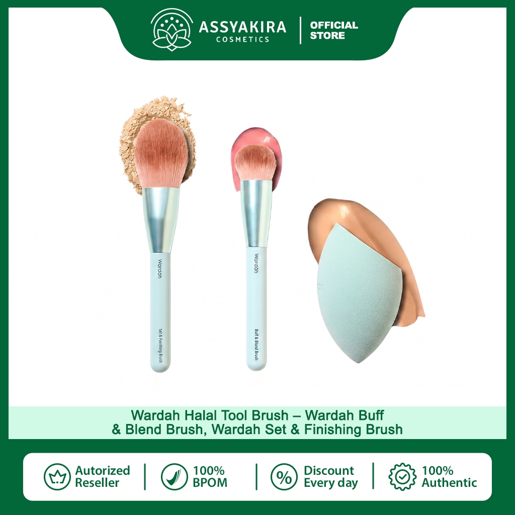 Wardah Halalal Tool Brush – Wardah Buff & Blend Brush, Wardah Set & Finishing Brush