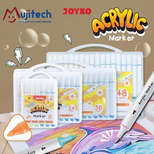 JOYKO ACRYLIC MARKER ACMK 75 FINE TIP กันน้ํา ANTI-FADING ACRYLIC MARKER