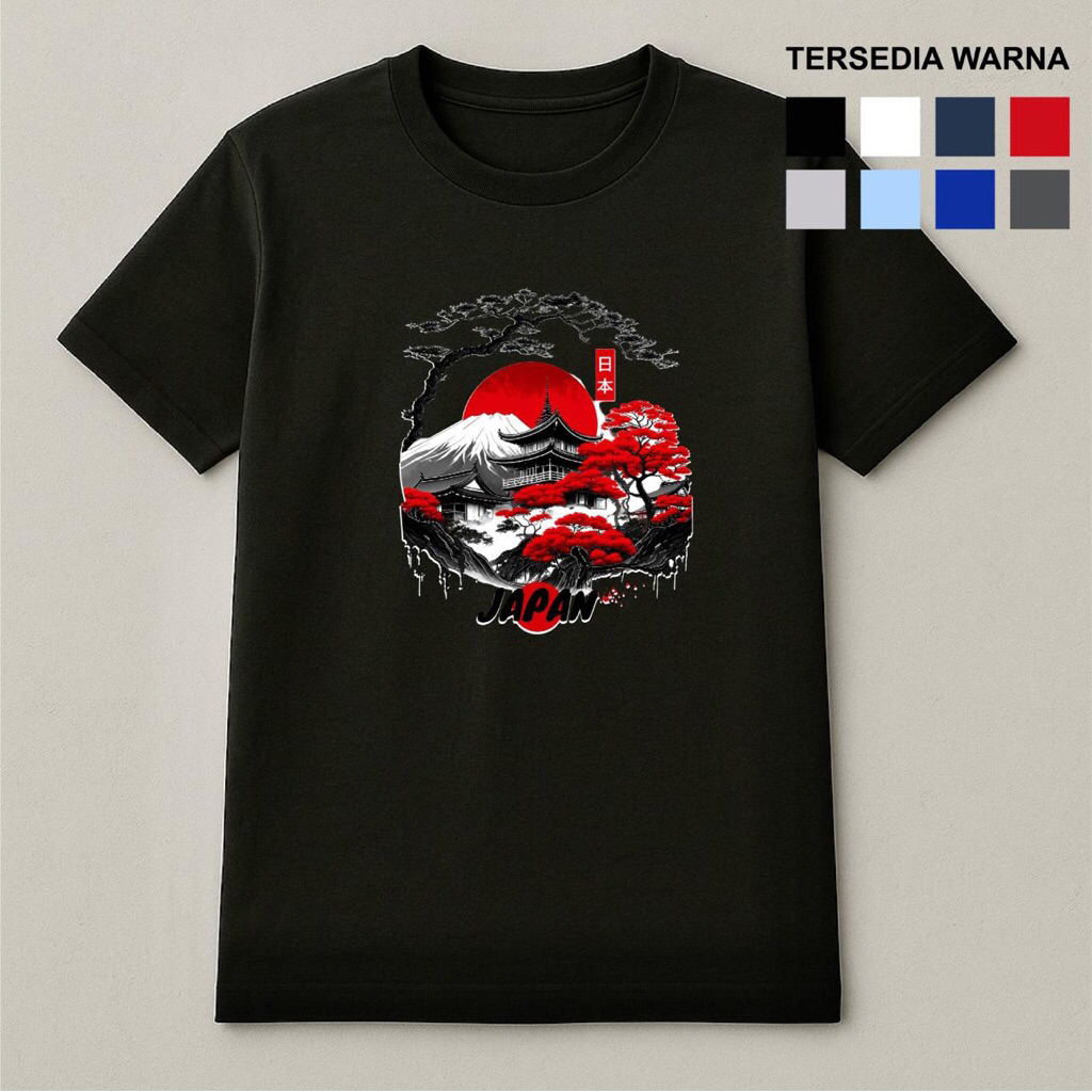 เสื้อยืด Japan Iconic Red Japan ของที่ระลึก ของที่ระลึกญี่ปุ่น ไซส์ s-3XL
