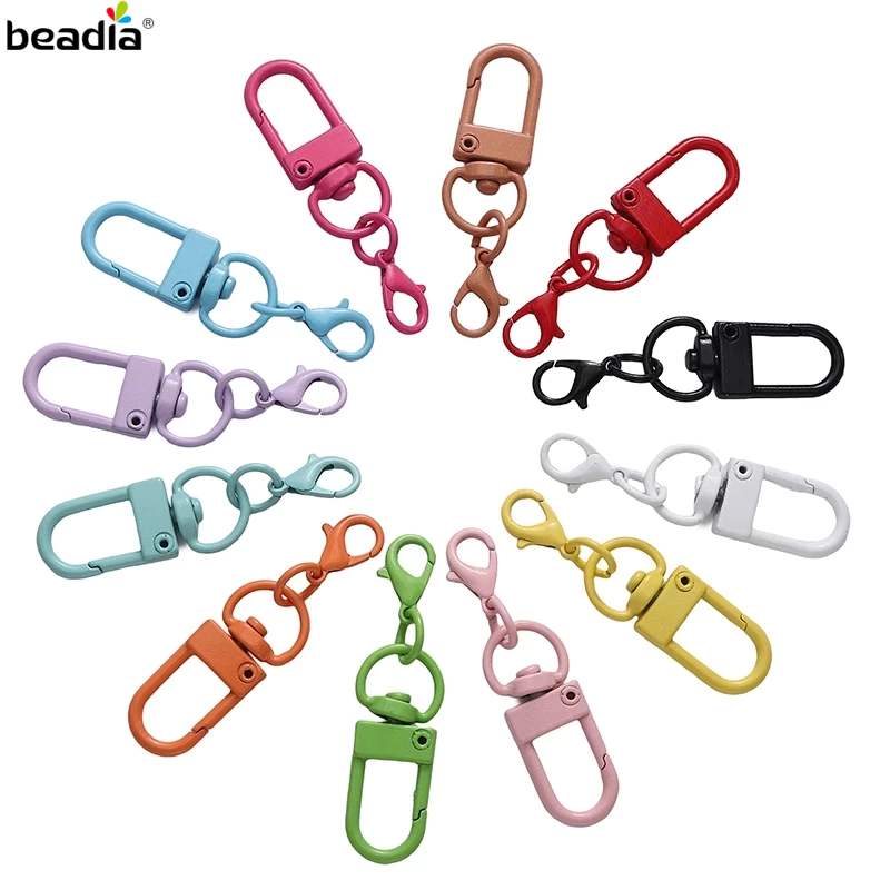 1 ชิ้นสีสี Key Chain ประตูหัวเข็มขัดกุ้งชุด DIY พวงกุญแจกระเป๋าเป้สะพายหลัง Clasp อุปกรณ์เสริม DIY แขวนเครื่องประดับเครื่องประดับเครื่องประดับ