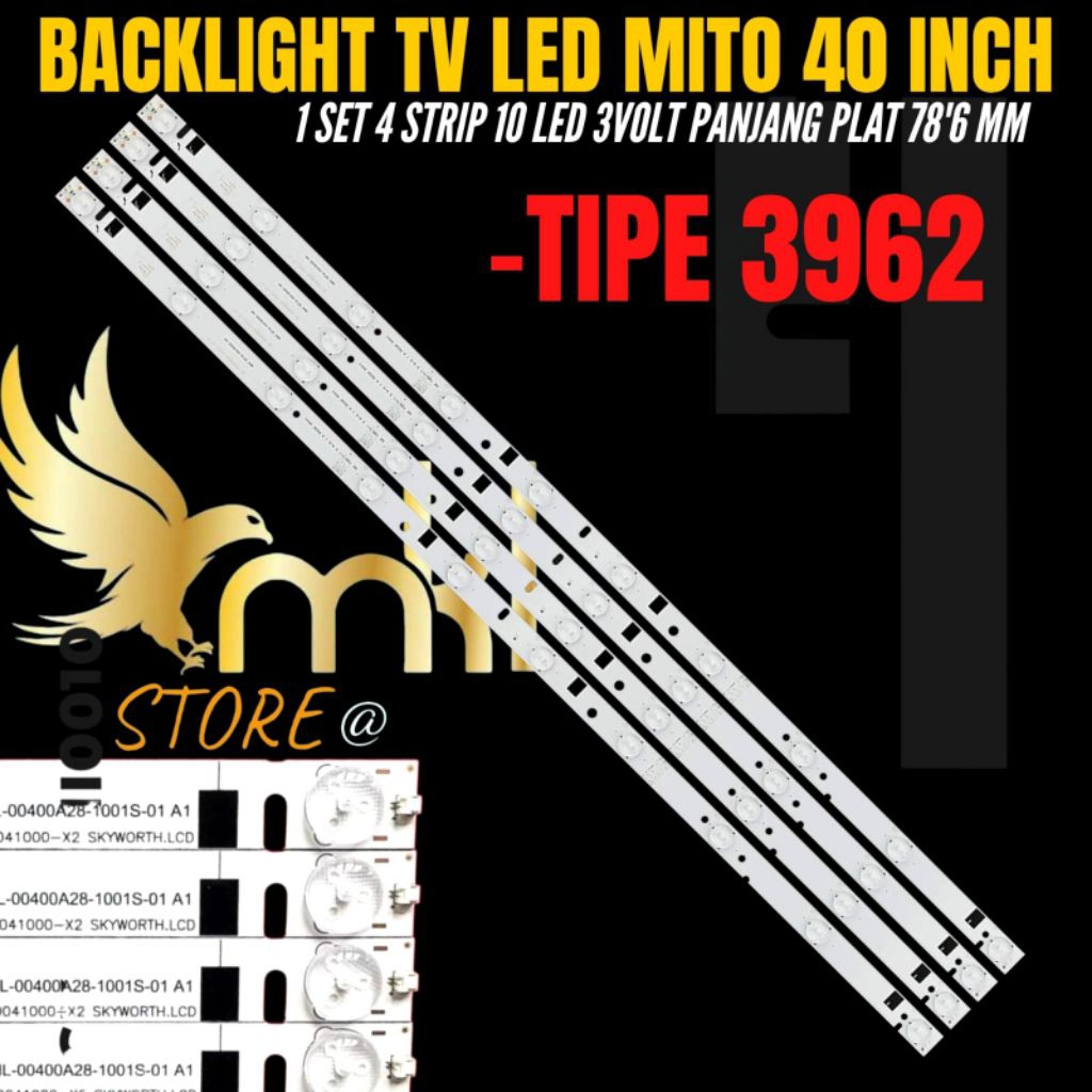 MITO 40 INCH LED TV BACKLIGHT 3962 MITO 40 INCH TV BACKLIGHT