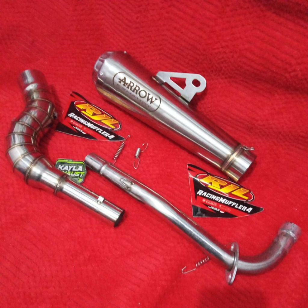 ARROW ไอเสีย 51 มม. 1 ชุดสําหรับ kriss 110 125 ex5 xrm 110 125 wave 100 110 125 fury 125 โบนัส sym r