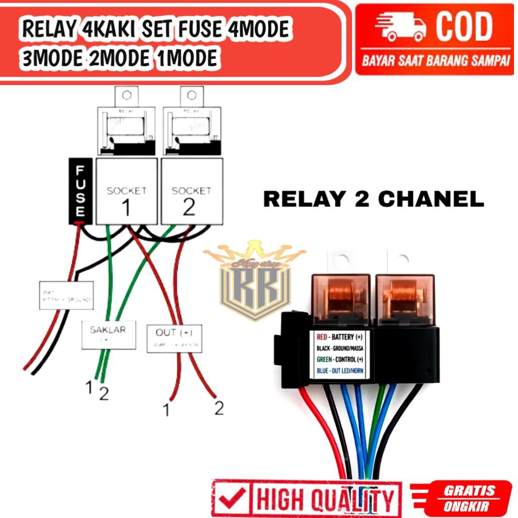 RELAY SET BILLED PROJECTOR HIGH/LOW BEAM