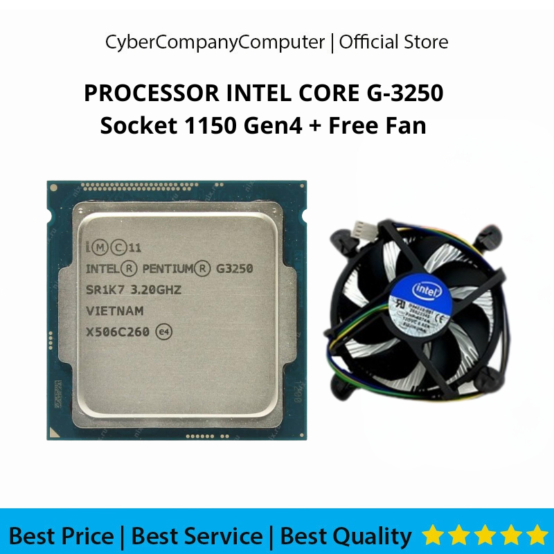 โปรเซสเซอร์ Intel Core G-3250 + พัดลม Gen4 LGA 1150 3.20GHz - G-3250 Gen4 Socket 1150 โปรเซสเซอร์ รั