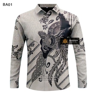 Baju Kemeja Batik Pria Lengan Panjang Katun Slimfit Parangmerak Anggoro Batik