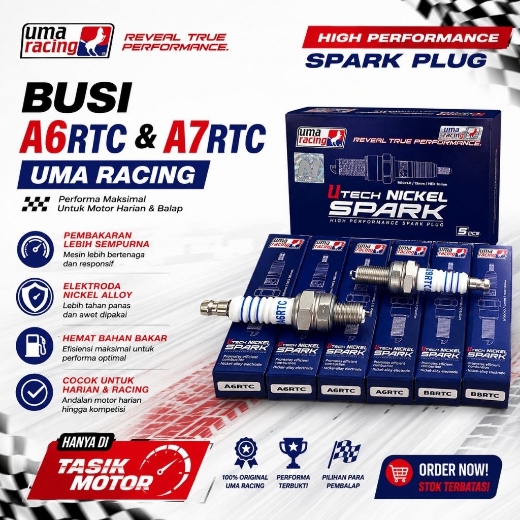 UMA RACING A6RTC & A7RTC U-TECH NICKEL SPARK PLUG ORIGINAL