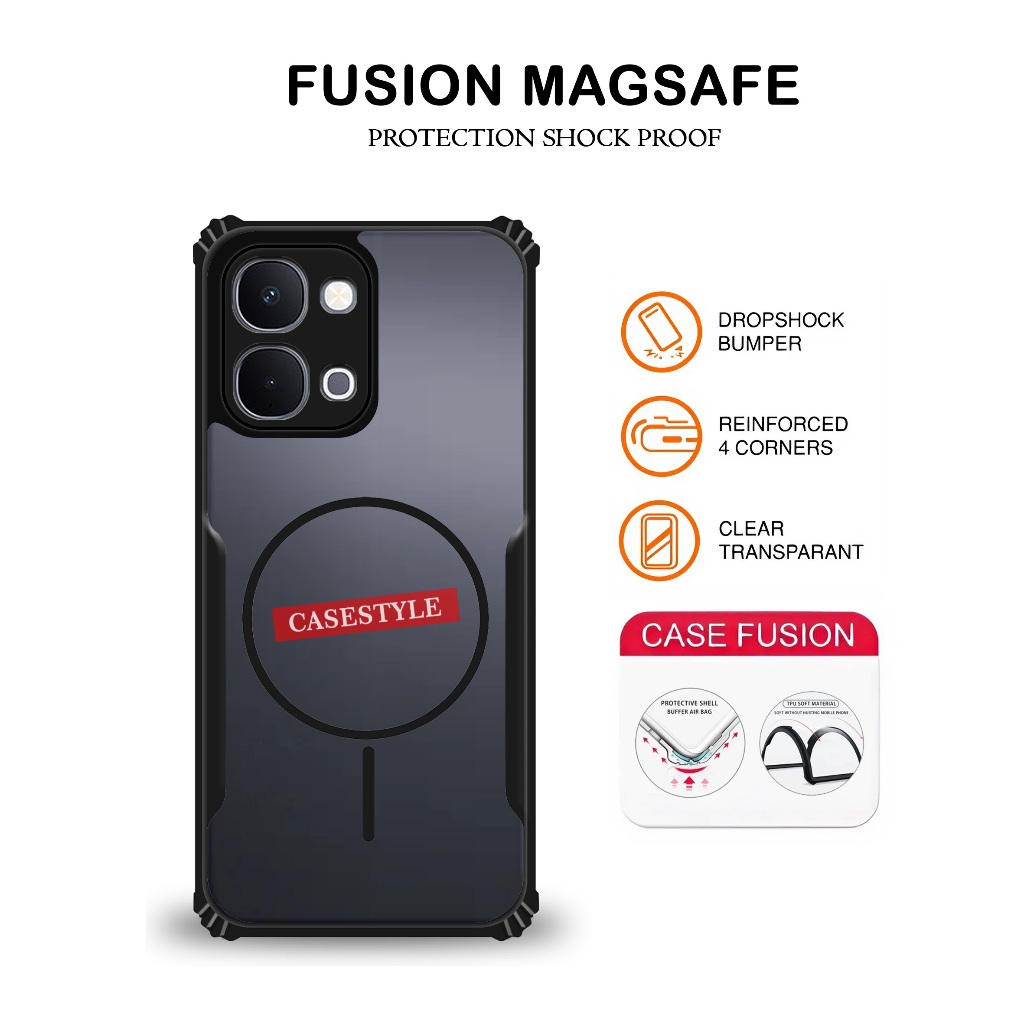 Casestyle - Magsafe Case Vivo Y31D Vivo Y31D Pro Vivo T5 5G Fusion Case กันกระแทกเคสใส Vivo Y31D Viv