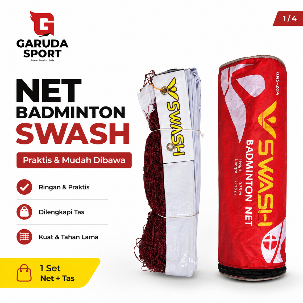 SWASH BNS-20A ตาข่ายแบดมินตัน / ตาข่ายแบดมินตัน Swash