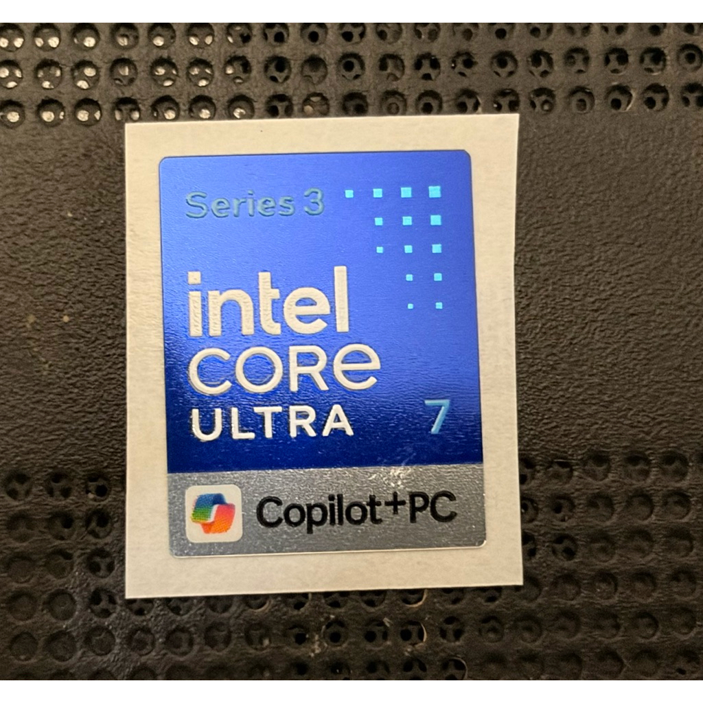 สติ๊กเกอร์โลโก้ intel Core Ultra 7 Series 3 นักบิน + PC ดั้งเดิม