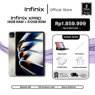 (BARU) Infinix XPad 16+512GB LTE | Tab Tablet 11" 90Hz FHD+ | Garansi Resmi