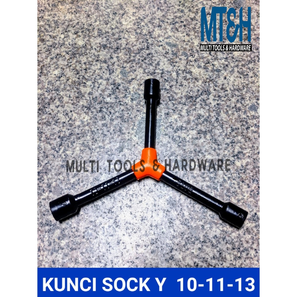 BLACK BLUE Y-SOCKET WRENCH - 8 9 10 11 12 13 14 17 MM - 10-11-13
