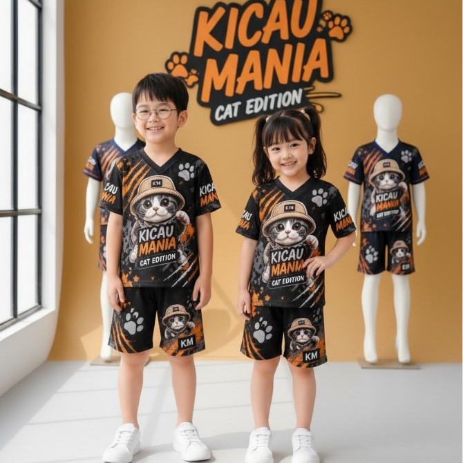 Kicau Mania ชุดเด็กสมัยใหม่ Kicau Mania Cat
