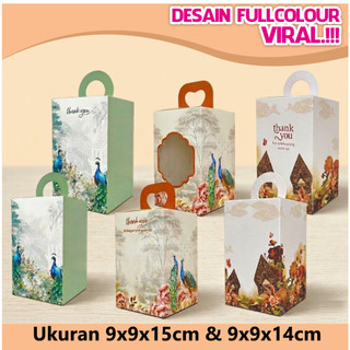Paper Box 9x9x14 cm dan 9x9x15 cm Kemasan Souvenir Dus Gelas Sedotan Botol Rabbit