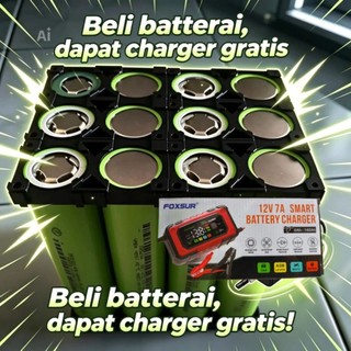 Baterai Lifepo4 Motor / Sprayer / Panel Surya include BMS 100ah 12.8V 6Ah/12ah/15ah/30ah/45a - 200ah cell BARU -  Real Kapasitas