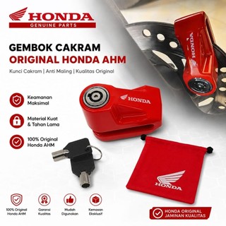 Gembok Cakram Motor Honda Disclock Kuat Anti Maling Full set Original AHM Honda