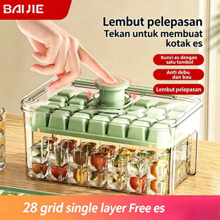 Mesin Es Hygga Home SHIRO Ice Cube Tray Cetakan Es Batu Bulat Kotak/Kotak Penyimpanan Es /Cetakan Es Batu Kotak Ice Cube Container Free Sekop Es Ice Tray Box Cetakan es batu kapasitas besar/kotak es/kotak es/kotak es batu beku/mesin es rumah tangga