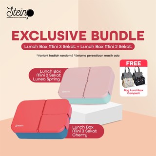 STEIN Lunch Box - Kotak Makan/Kotak Cemilan 3 Sekat 900ml