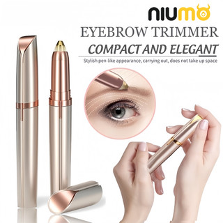 NIUMO Trimmer Alis Elektrik Warna Rose Gold Premium, USB Rechargeable, Mini Portable, Aman Digunakan Tidak Melukai Kulit Cocok Semua Jenis Kulit
