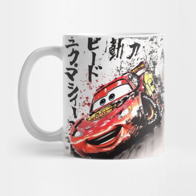 โปสเตอร์คันจิญี่ปุ่น Lightning McQueen - แก้วชา Lightning McQueen