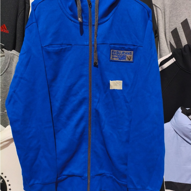 Hudi Jipper Jacket เสื้อแจ็คเก็ตมีฮู้ดซิปลําลองสุดเท่ EVISU JEANS