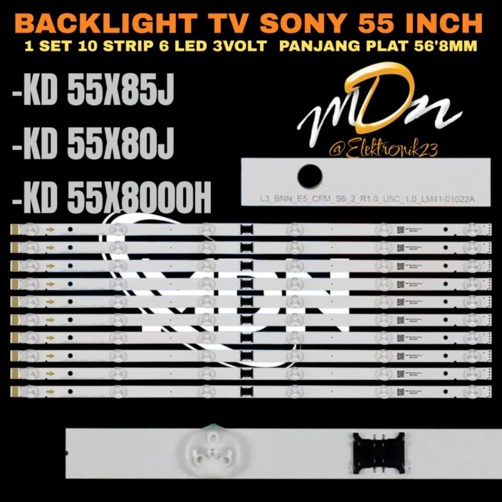 SONY 55 INCH LED TV BACKLIGHT KD-55X8000H- KD-55X80J- KD-55X85J SONY 55 INCH LED TV BACKLIGHT