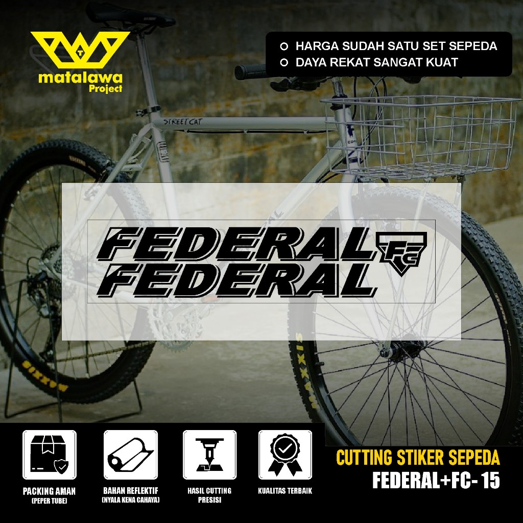 สติ๊กเกอร์ตัด โลโก้จักรยาน FC FEDERAL Streetcat ladycat pussycat ss premium สติ๊กเกอร์ Kalcer 15