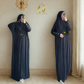MECCA SET ABAYA (FREE HIJAB+CIPUT)  JERSEY PREMIUM  BUSUI JUMBO|| DAILY UMROH || HOME DRESSiu