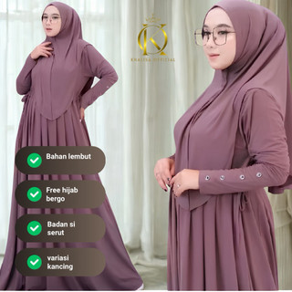 GAMIS MIELA INNARA  BASIC SET HIJAB  BUSUI (FREE HIJAB BERGO)