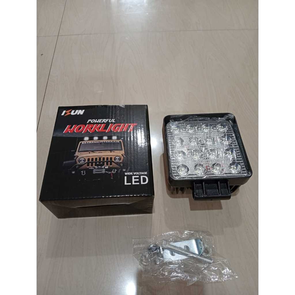 Epistar 16 LED Offroad Spotlight 65MM 48 WATT 9 VOLT 24 VOLT 36 VOLT