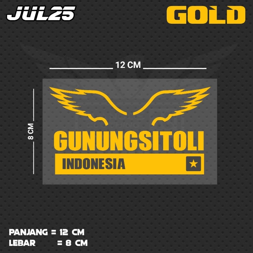 INDONESIAN GUNUNGSITOLI สติ๊กเกอร์ตัดน้ํา | JUL25 SUT