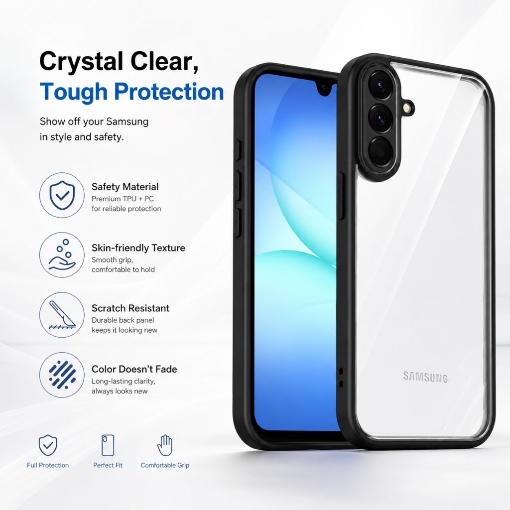 Samsung A17 Hardcase Clear Edge Backcase Casing Samsung A17 4G / 5G