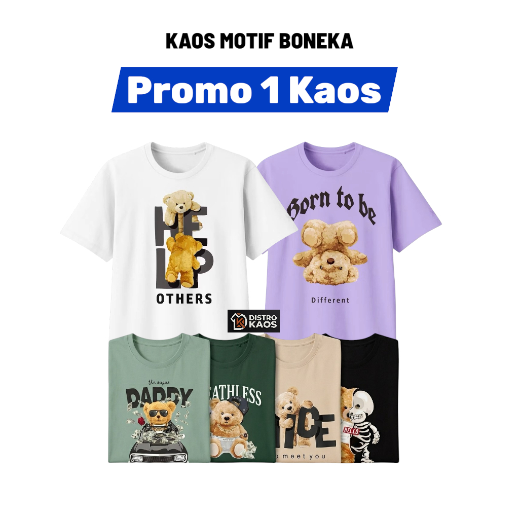 เสื้อยืด Unisex Teddy Bear Motif Distro