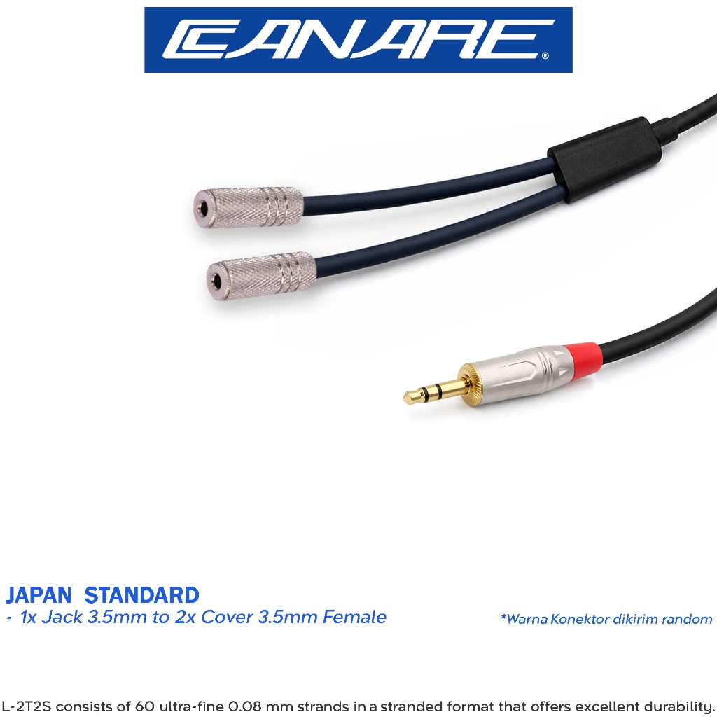 มาตรฐานญี่ปุ่น | 1x Male to 2 Mini Female Audio Cable -C1238, (JS, GP, 1X MINI - 2X MINI COVER)
