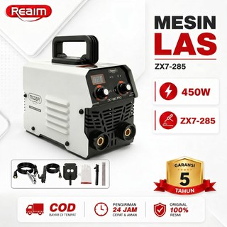 REAIM Mesin Las 450 watt  ZX7-285 Inverter Mini  Mesin Las Listrik Mesin Las Portabel  Mesin Travo