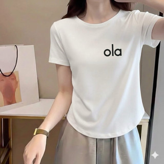 ZOZO - Kaos Oval Wanita Spandek Pendek Baju Distro Atasan Kasual Kaos Ola
