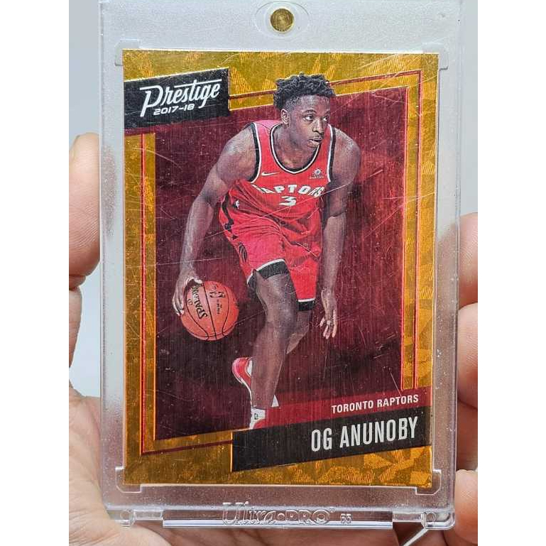 การ์ด BASKETBALL ดั้งเดิม NBA 2017 PANINI Prestige ฟอยล์สีส้ม OG Anunby RC ROOKIE การ์ด NBA CHAMPION